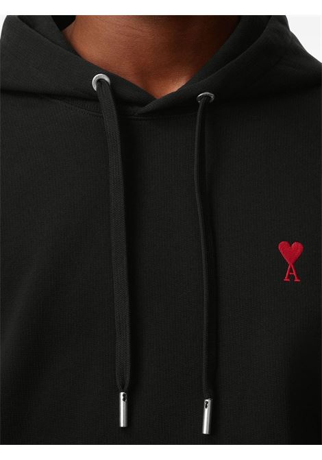 ami de coeur hoodie man black AMI PARIS | BFUSW235.730001